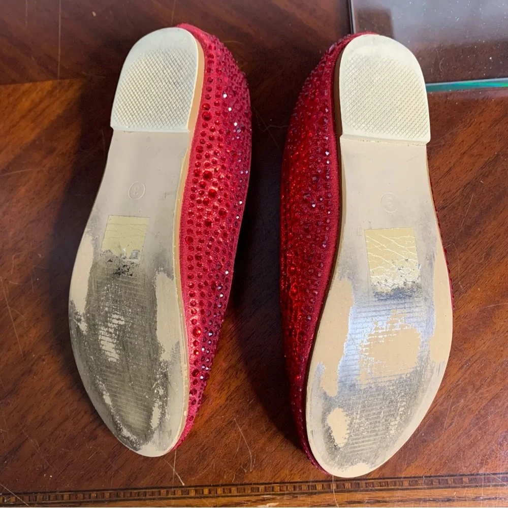 Lauren Lorraine Candace Shiny Jeweled Flats